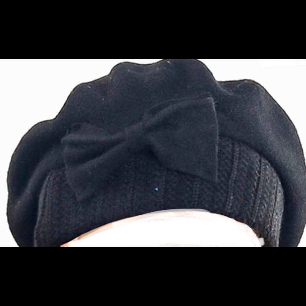 Bow Wool Berets Hat